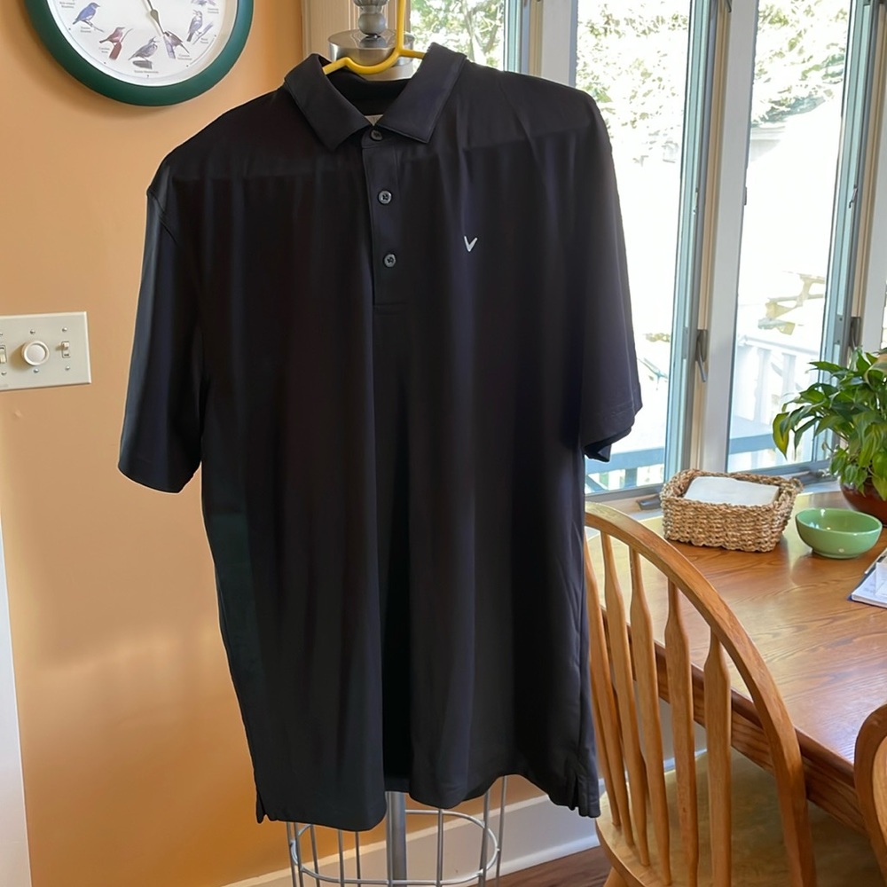 Mens Golfing Black Shirt Callaway Large